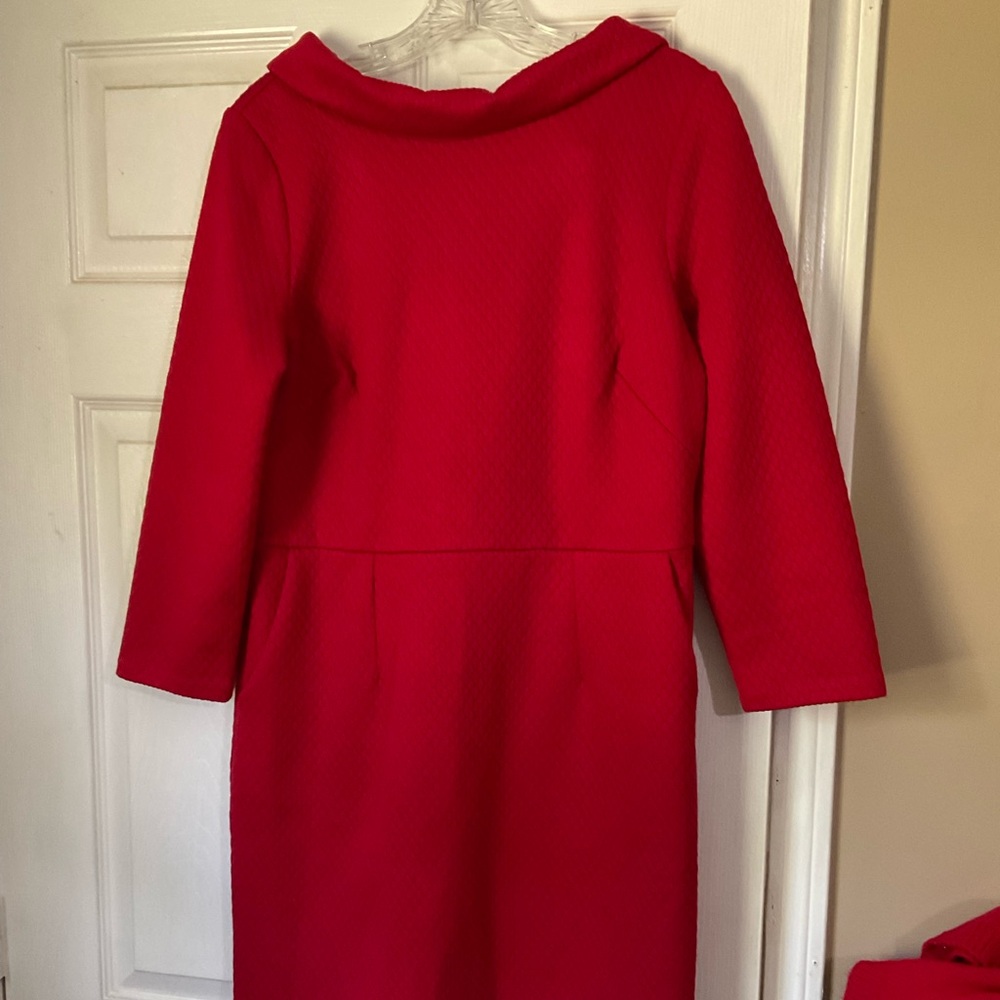 Boden Scarlet Textured Mini Dress - Picture 4 of 8